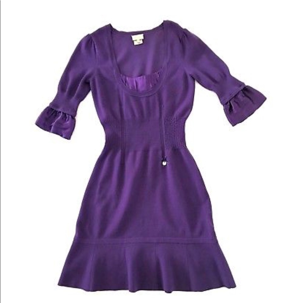Karen Millen Womens Sweater Purple Dress Size 2 - Picture 5 of 8